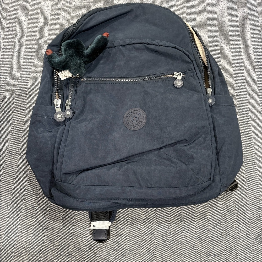 Kipling Seoul Medium Laptop Backpack | Color:True Blue2 - Picture 2 of 7